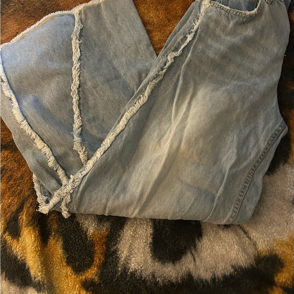 H&M Light Blue Frayed Kids Jeans